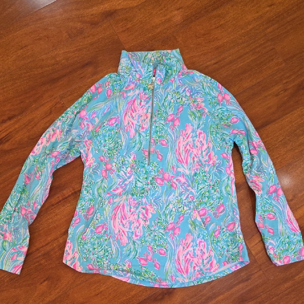 Lilly Pulitzer Pink and Blue Floral Top